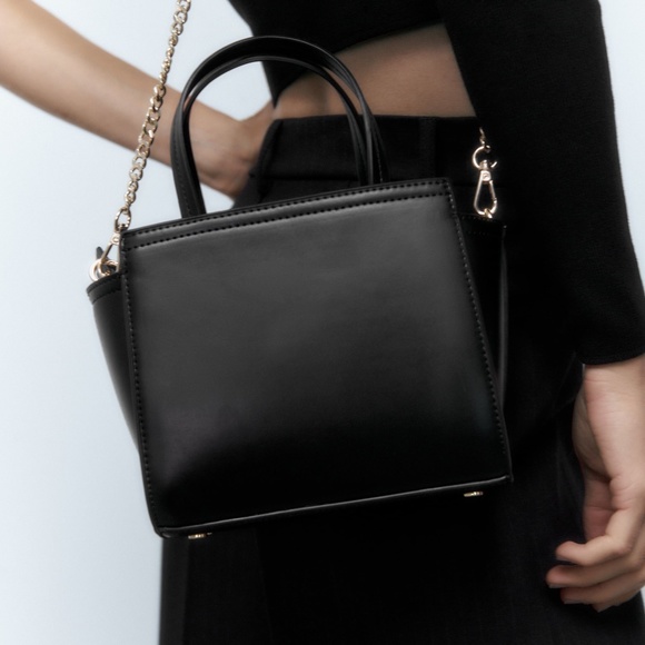 (SOLD) ZARA MINI CITY BAG BLACK - Picture 11 of 13
